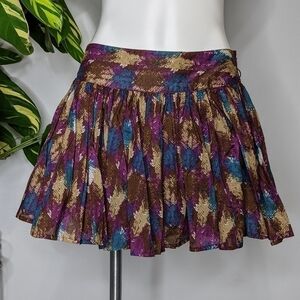 ✨3/$15 Candie's brown tan blue purple mini skirt 7